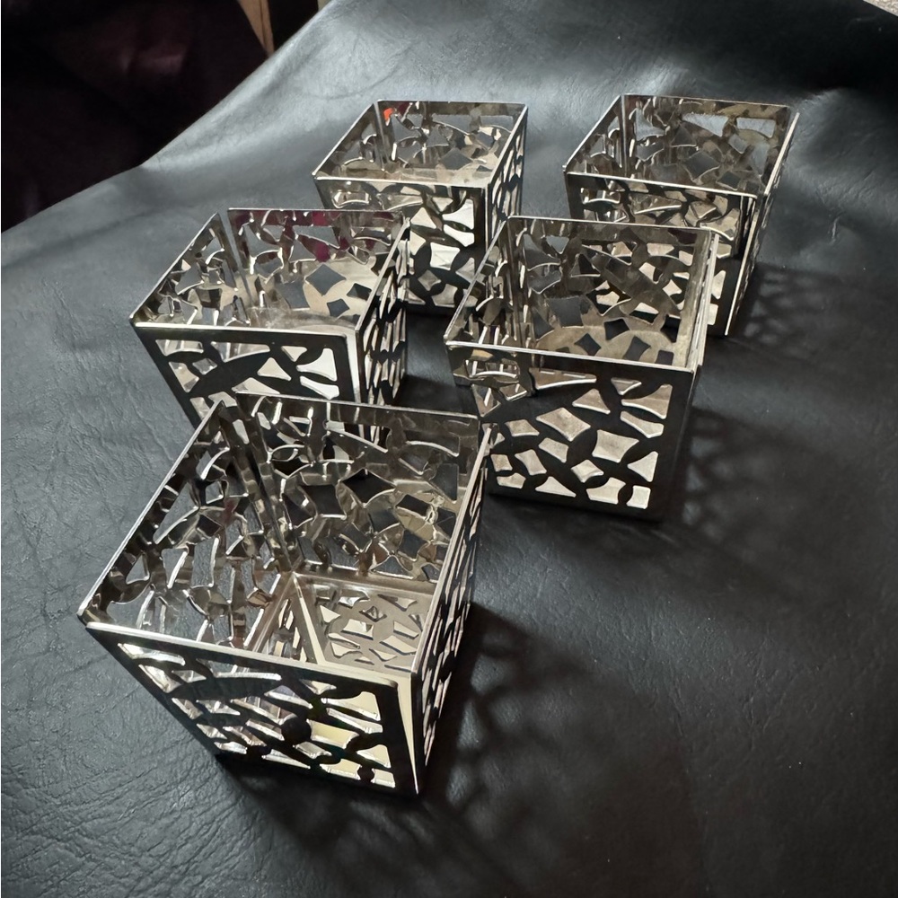 Set of 5 Alessi Cactus Stainless Steel Votives - Picture 4 of 8